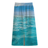 Caribbean Ocean Print Cotton Front Slit Maxi Skirt