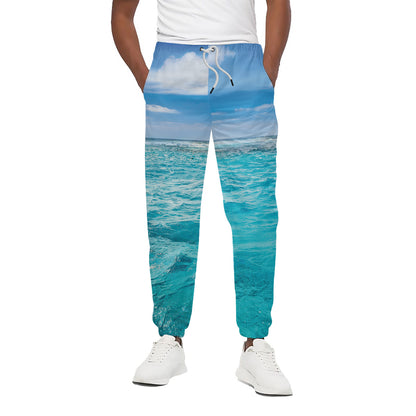 Caribbean Ocean Print Cotton Pants