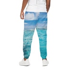 Caribbean Ocean Print Cotton Pants