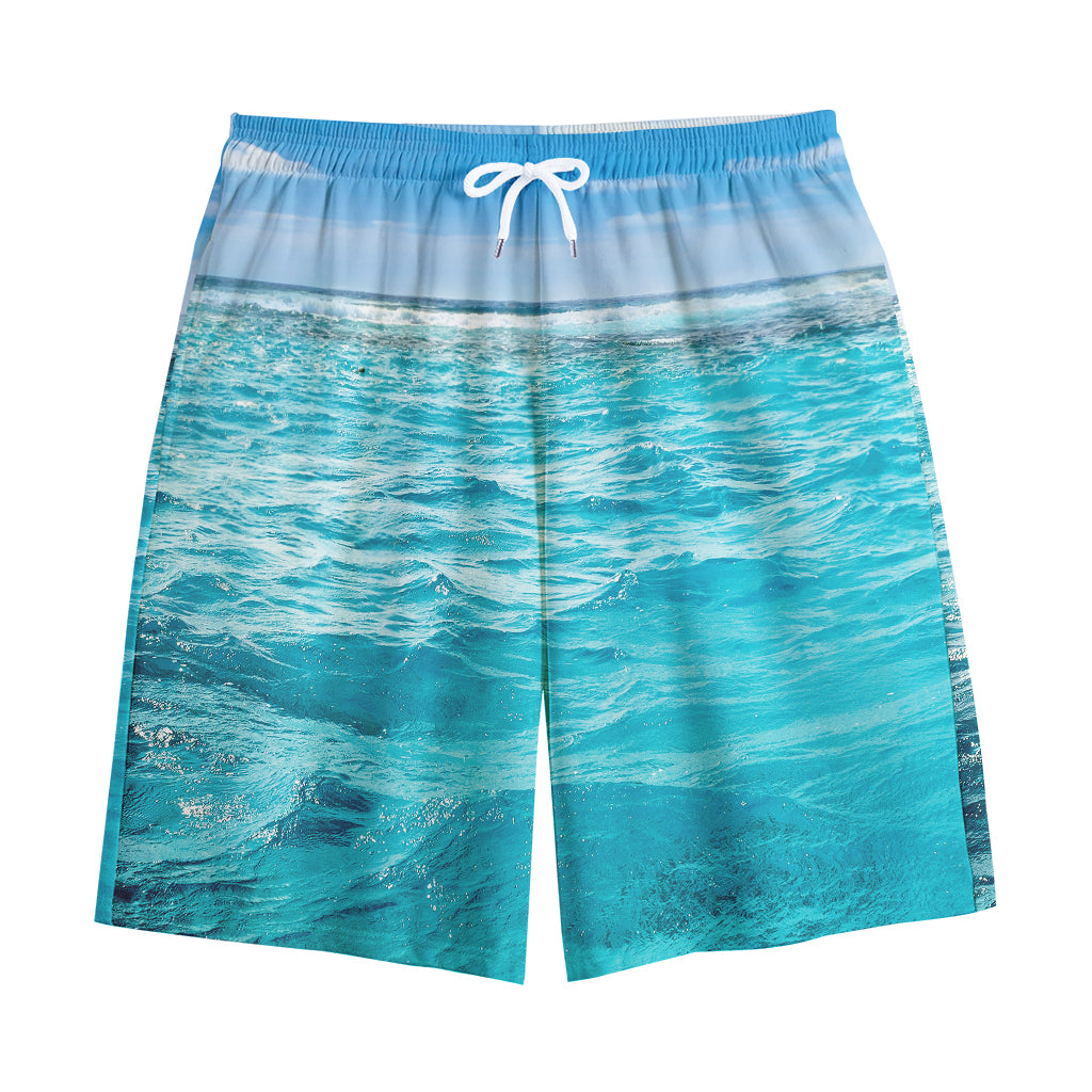 Caribbean Ocean Print Cotton Shorts