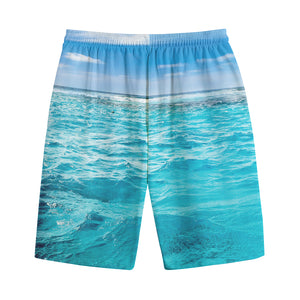 Caribbean Ocean Print Cotton Shorts