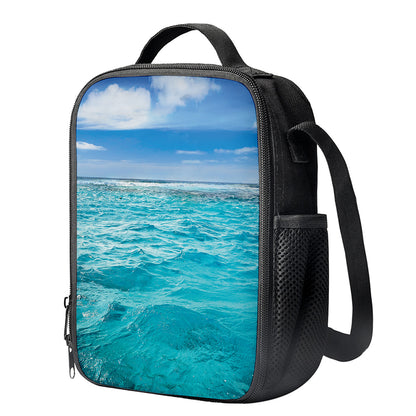 Caribbean Ocean Print Crossbody Lunch Bag