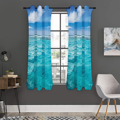 Caribbean Ocean Print Curtain