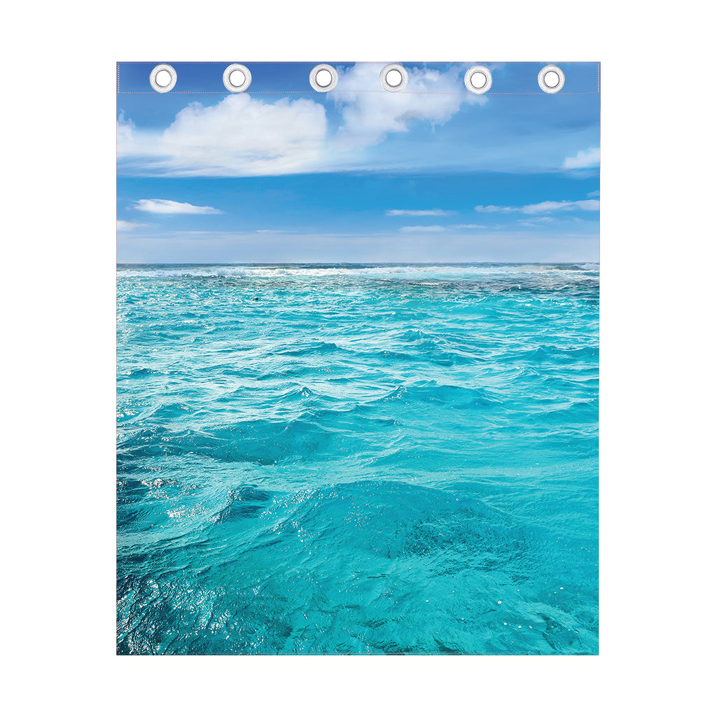 Caribbean Ocean Print Curtain