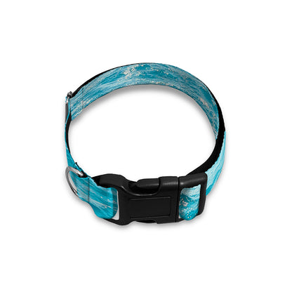 Caribbean Ocean Print Dog Collar