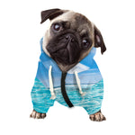 Caribbean Ocean Print Dog Zip Up Hoodie