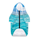 Caribbean Ocean Print Dog Zip Up Hoodie