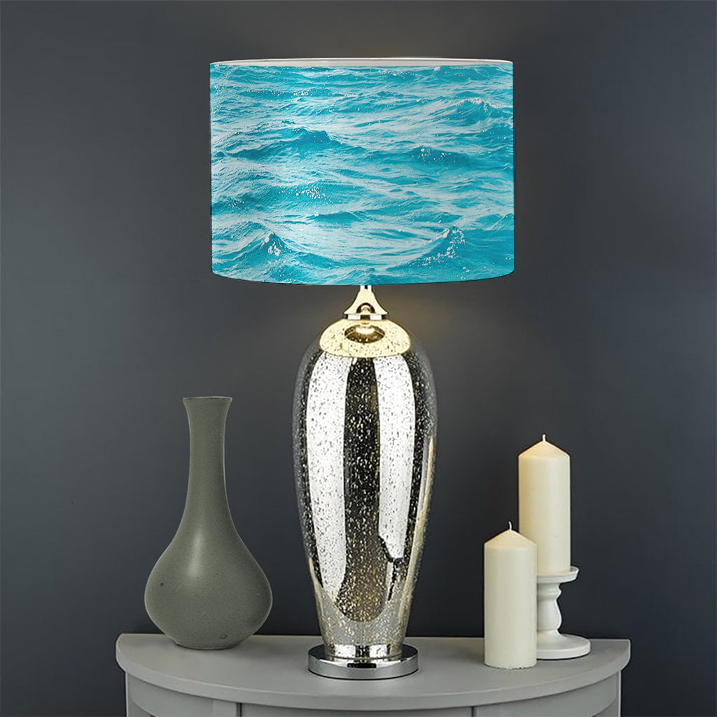 Caribbean Ocean Print Drum Lamp Shade