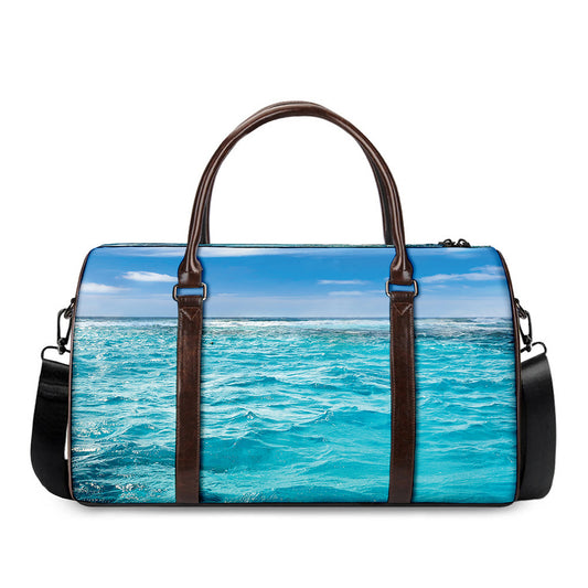 Caribbean Ocean Print Duffle Bag