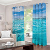 Caribbean Ocean Print Extra Wide Grommet Curtains