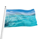 Caribbean Ocean Print Flag