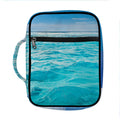 Caribbean Ocean Print Front Pocket Bible Bag