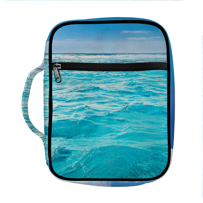 Caribbean Ocean Print Front Pocket Bible Bag
