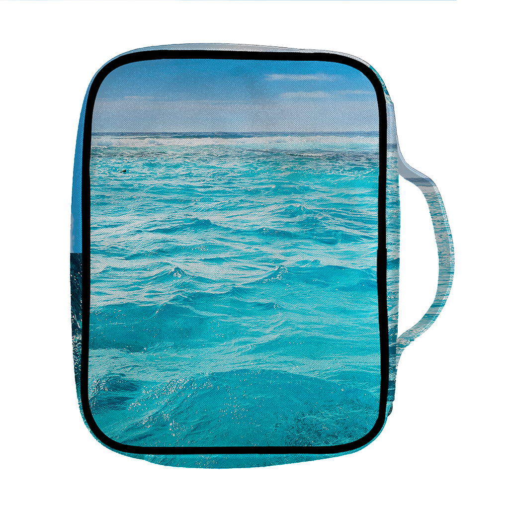 Caribbean Ocean Print Front Pocket Bible Bag