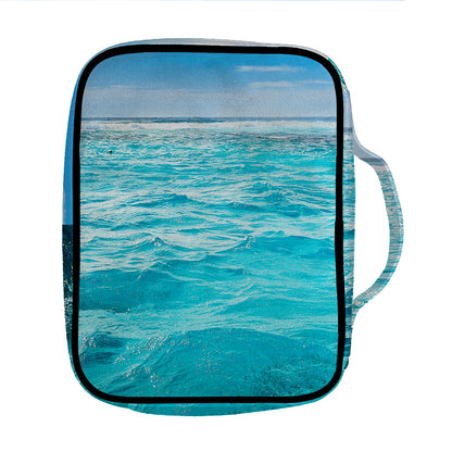 Caribbean Ocean Print Front Pocket Bible Bag