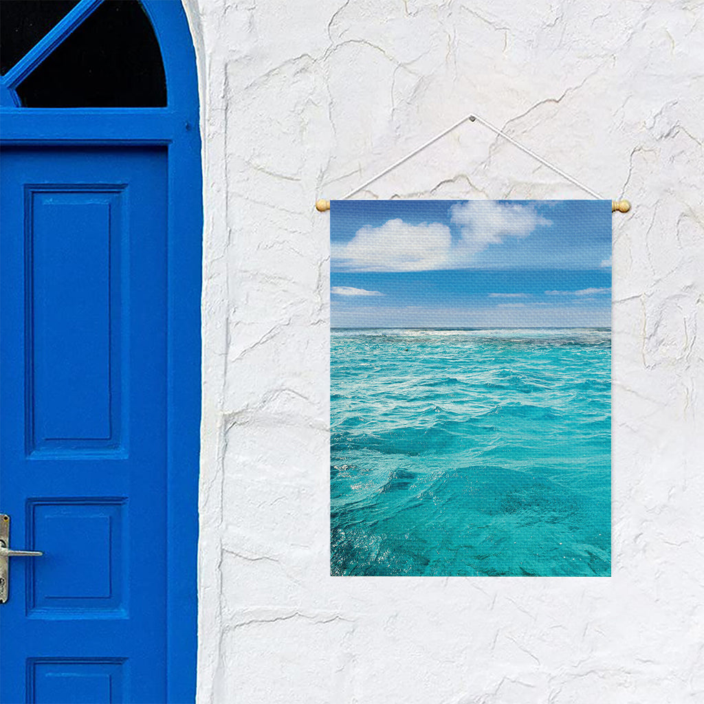 Caribbean Ocean Print Garden Flag
