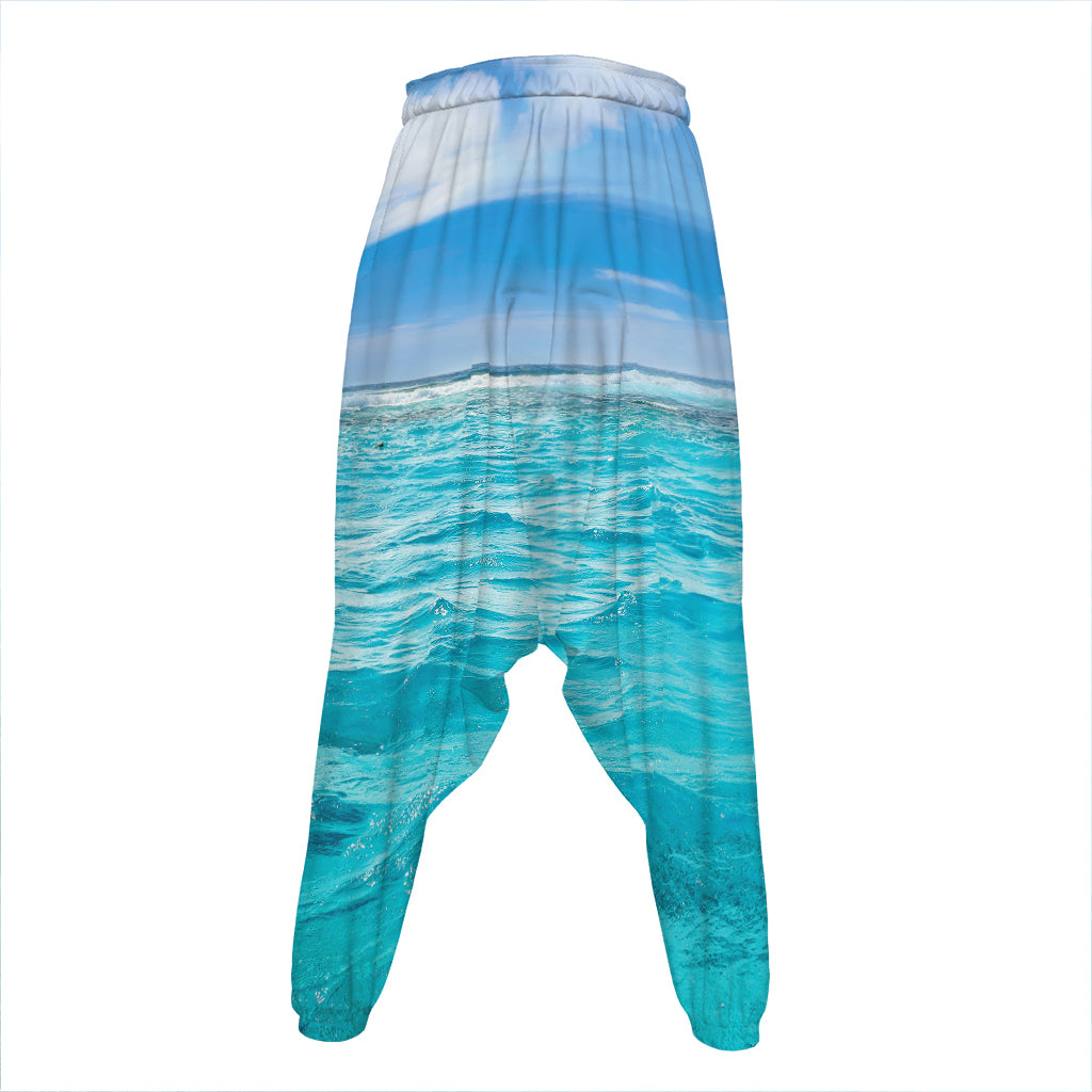 Caribbean Ocean Print Hammer Pants