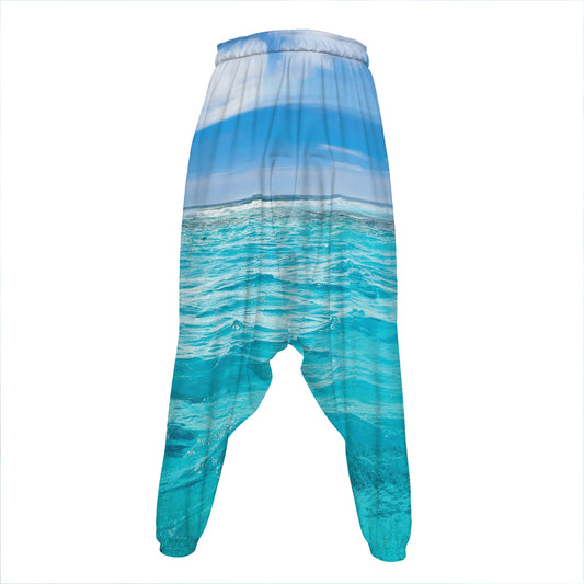 Caribbean Ocean Print Hammer Pants