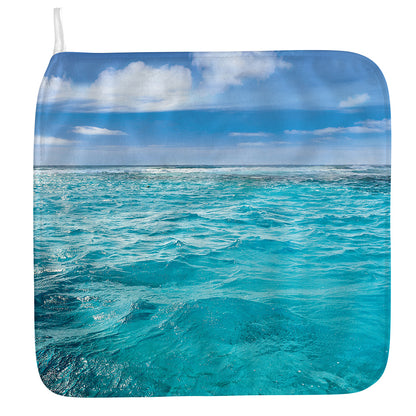 Caribbean Ocean Print Hand Towel