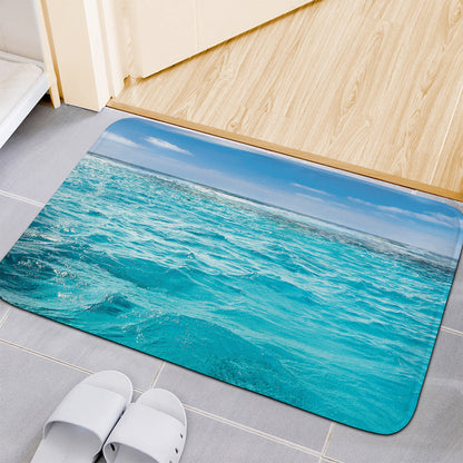 Caribbean Ocean Print Indoor Door Mat