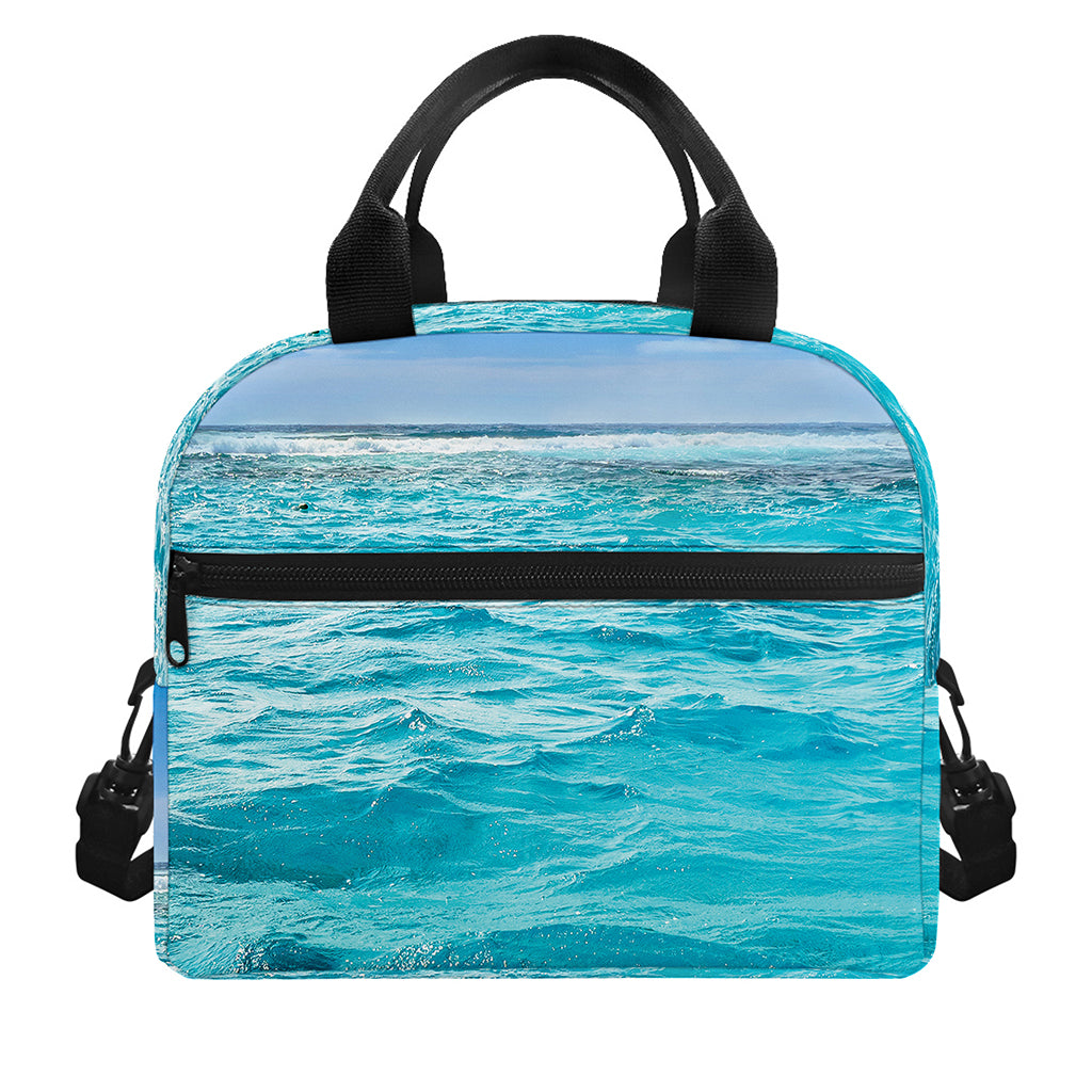 Caribbean Ocean Print Insulated Lunch Bag