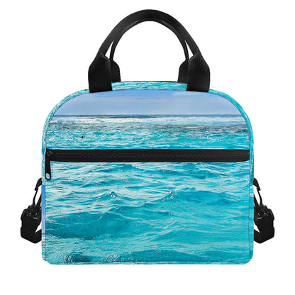 Caribbean Ocean Print Insulated Lunch Bag