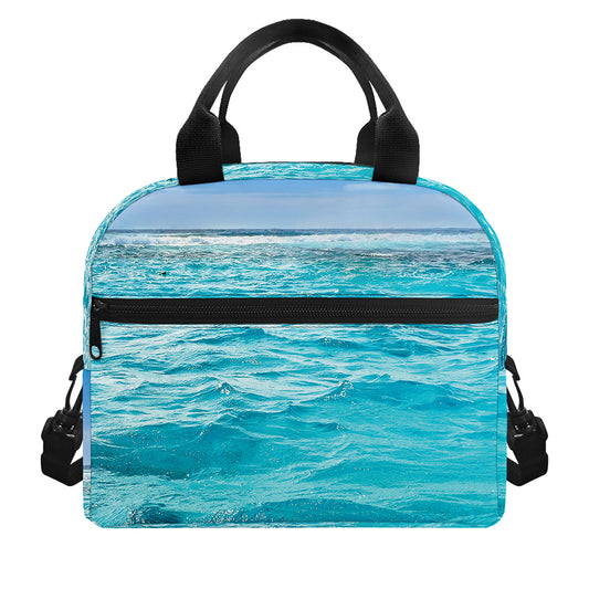 Caribbean Ocean Print Insulated Lunch Bag
