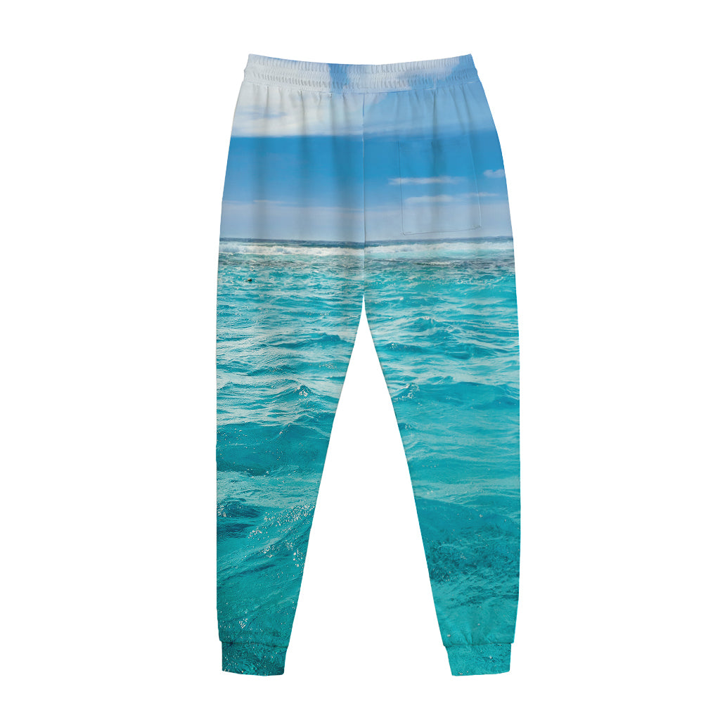 Caribbean Ocean Print Jogger Pants