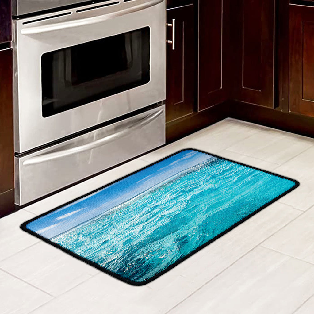 Caribbean Ocean Print Kitchen Mat