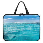 Caribbean Ocean Print Laptop Sleeve With Handle