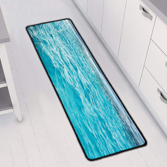 Caribbean Ocean Print Long Kitchen Mat