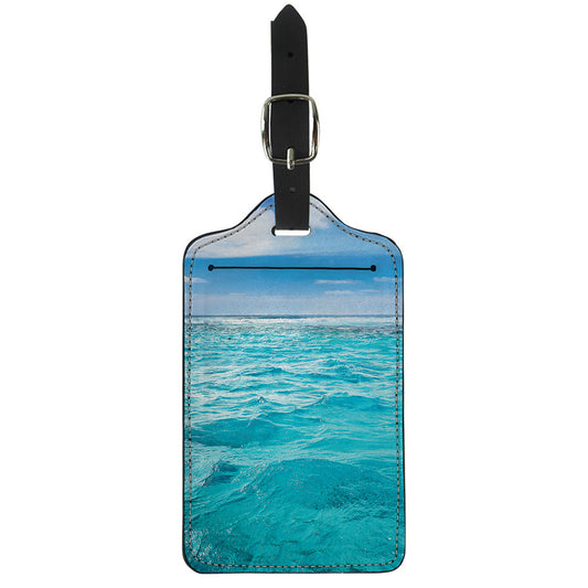 Caribbean Ocean Print Luggage Tag