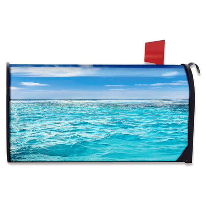 Caribbean Ocean Print Mailbox Cover