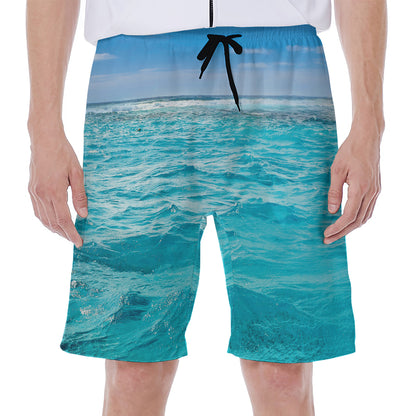 Caribbean Ocean Print Men's Beach Shorts