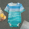 Caribbean Ocean Print Men's Bodysuit