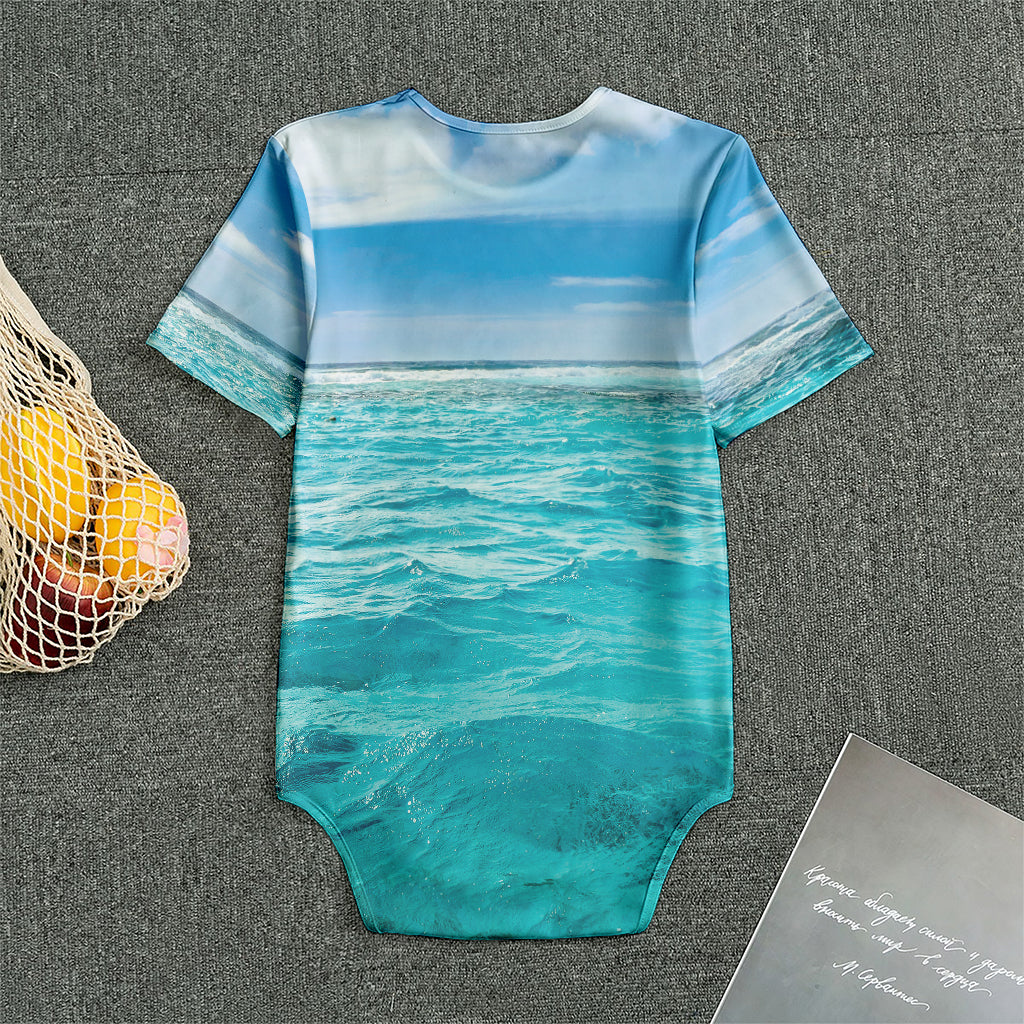 Caribbean Ocean Print Men's Bodysuit