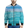 Caribbean Ocean Print Men's Bomber Jacket