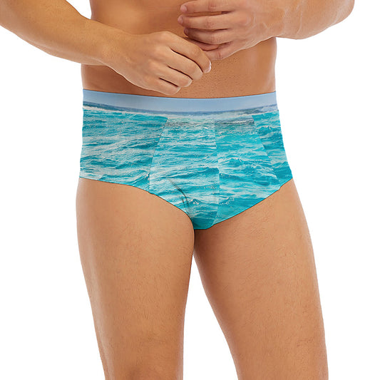 Caribbean Ocean Print Men's Briefs