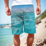 Caribbean Ocean Print Men's Cargo Shorts