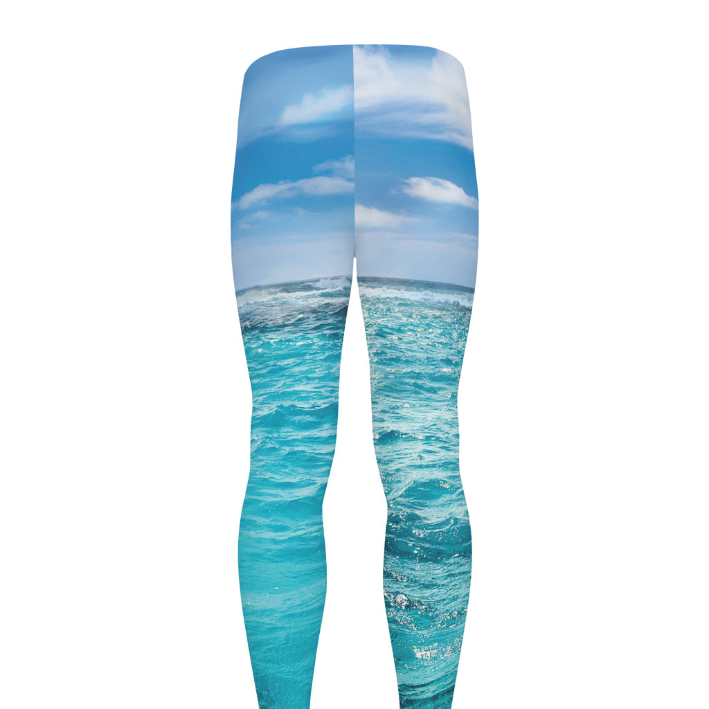 Caribbean Ocean Print Men's leggings