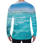 Caribbean Ocean Print Men's Long Sleeve T-Shirt