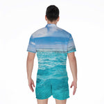 Caribbean Ocean Print Men's Rompers