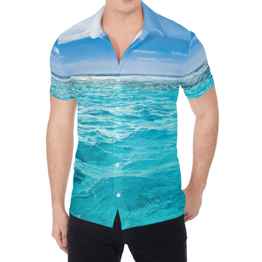 Caribbean Ocean Print Men's Shirt
