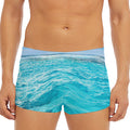 Caribbean Ocean Print Men's Short Boxer Briefs