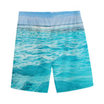 Caribbean Ocean Print Men's Sports Shorts