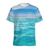 Caribbean Ocean Print Men's Sports T-Shirt