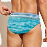 Caribbean Ocean Print Men's Swim Briefs