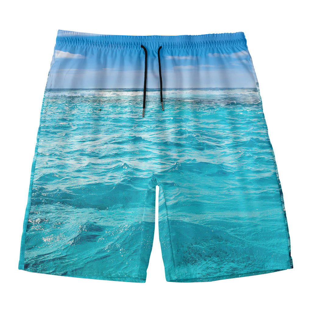 Caribbean Ocean Print Men's Swim Trunks