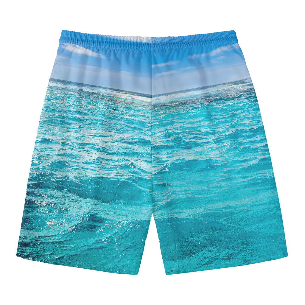 Caribbean Ocean Print Men's Swim Trunks