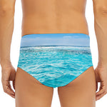 Caribbean Ocean Print Men's Triangle Swim Briefs
